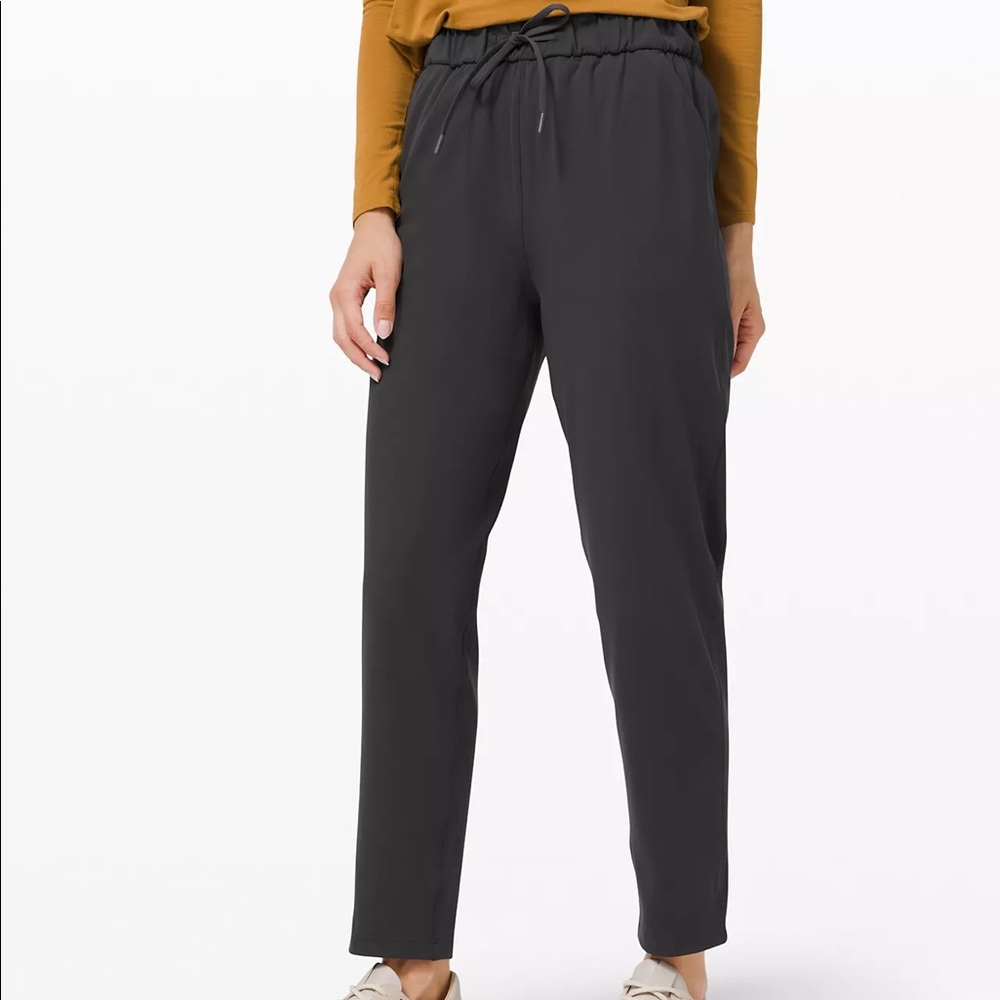 Stretch High Rise 7/8 Length Pant 25" lululemon color- black